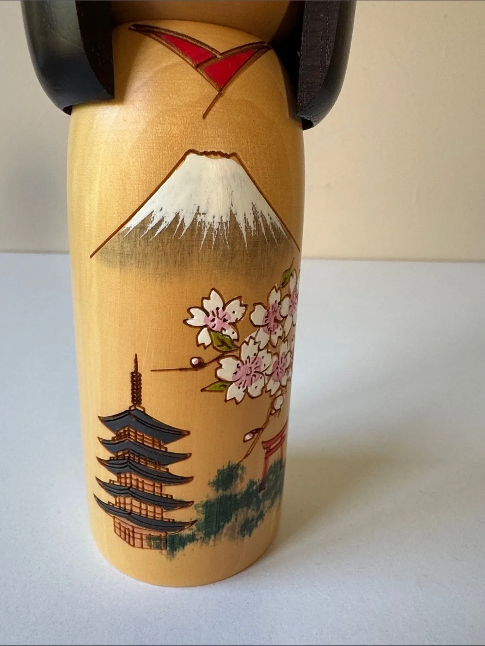 Bundle of 3 Hand Painted Vintage Japanese Kokeshi Dolls - Natural Wood - Picture 7 of 14